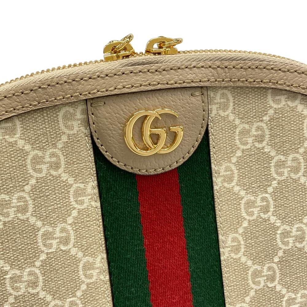Gucci Ophidia Shoulder Bag 499621 Light Beige Red Green PVC Leather - Picture 15 of 15